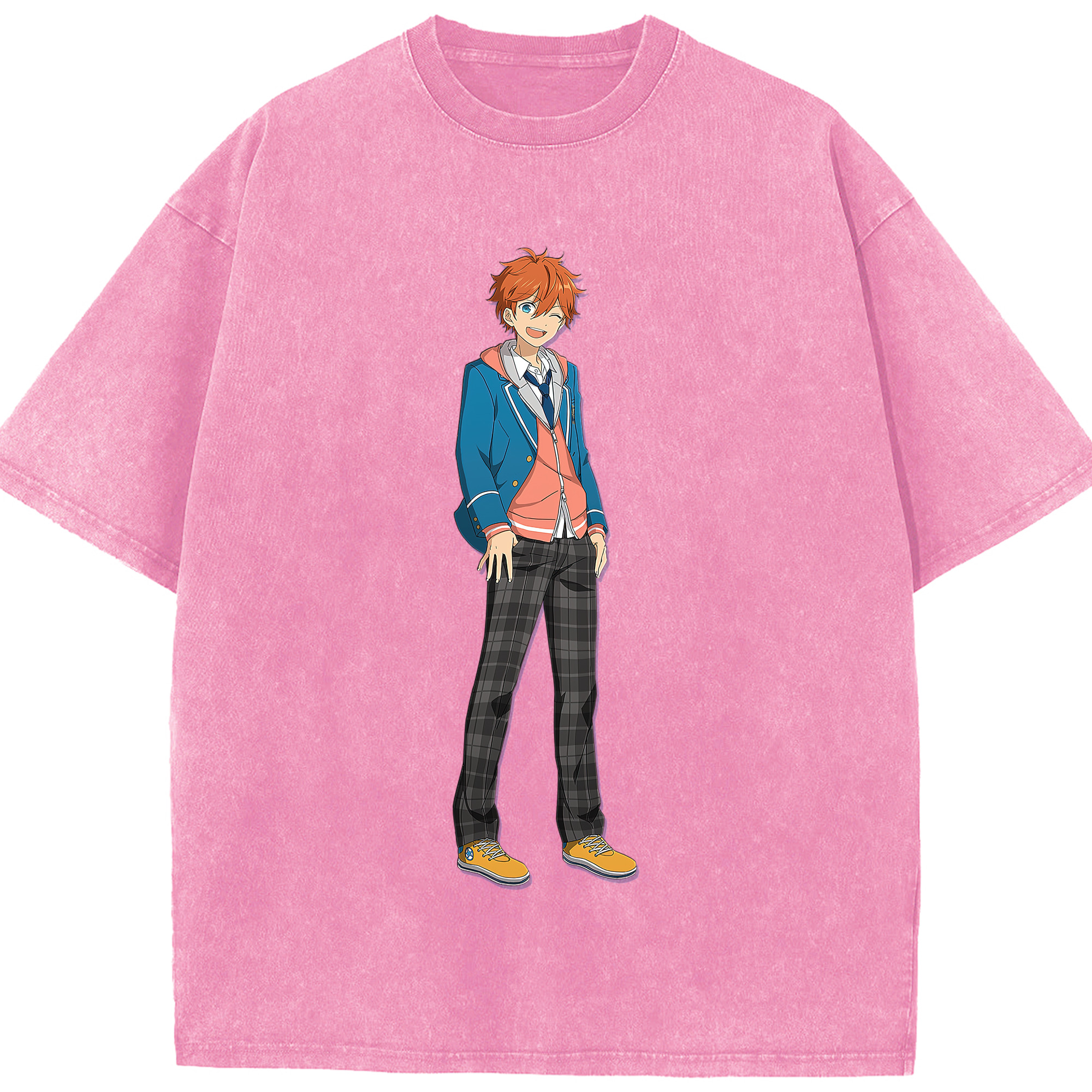 （画像用） あんさんぶるスターズ! Ensemble Stars 綿100% ヴィンテージ風 半袖Tシャツ（フロントプリント）